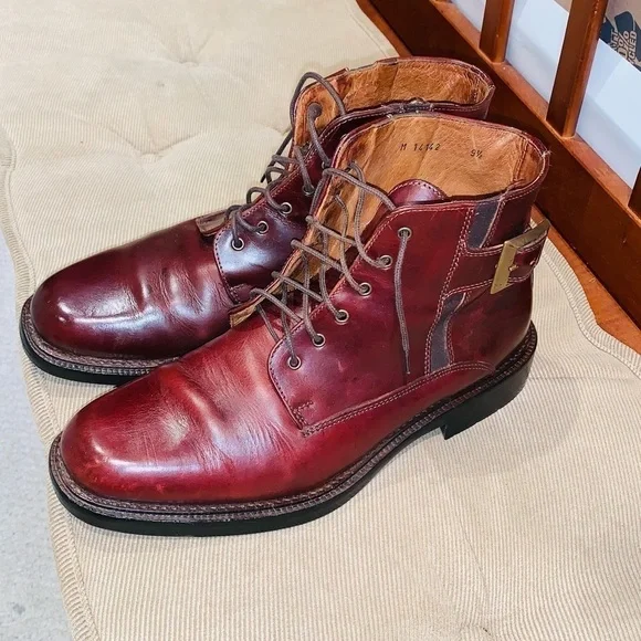 Carlo Morandi Leather Ankle Buckled Boots. - Picture 2 of 14